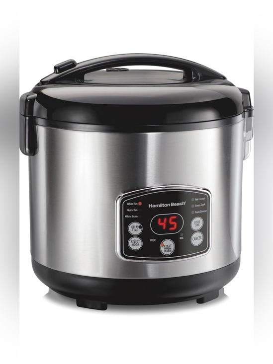 Hamilton Beach Other - Hamilton Beach Digital Rice Cooker with Steamer Basket Stainless Steel